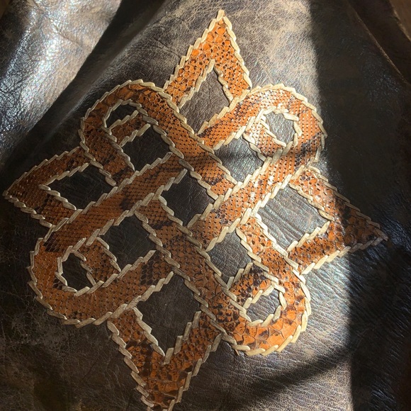 Vintage Boho Bag🤎Exceptionally Cool🤎 100% Leather, Circa 1960’s - Picture 7 of 11